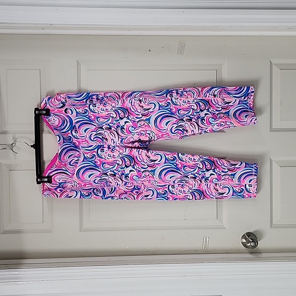 Lilly Pulitzer Pink & Blue Swirl Track Pants